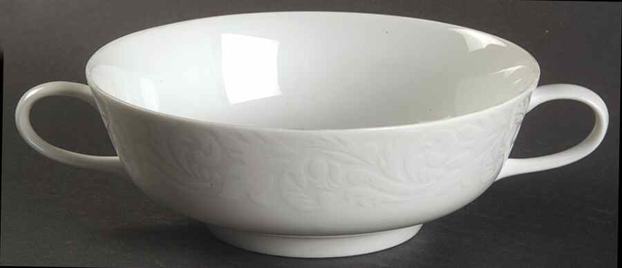 Double Damask Footed Cream Soup Bowl by Easterling-1