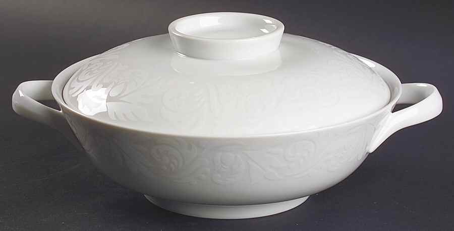 Double Damask Round Covered Vegetable by Easterling-1