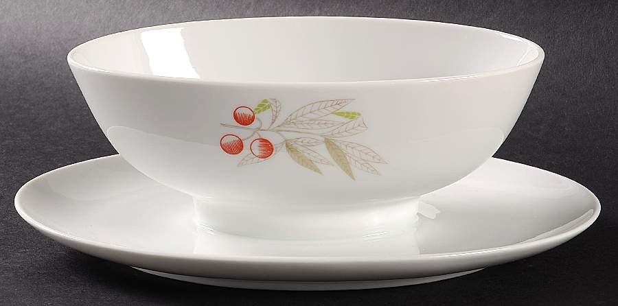 Forever Spring (Coupe) Gravy Boat with Attached Underplate by Easterling-1