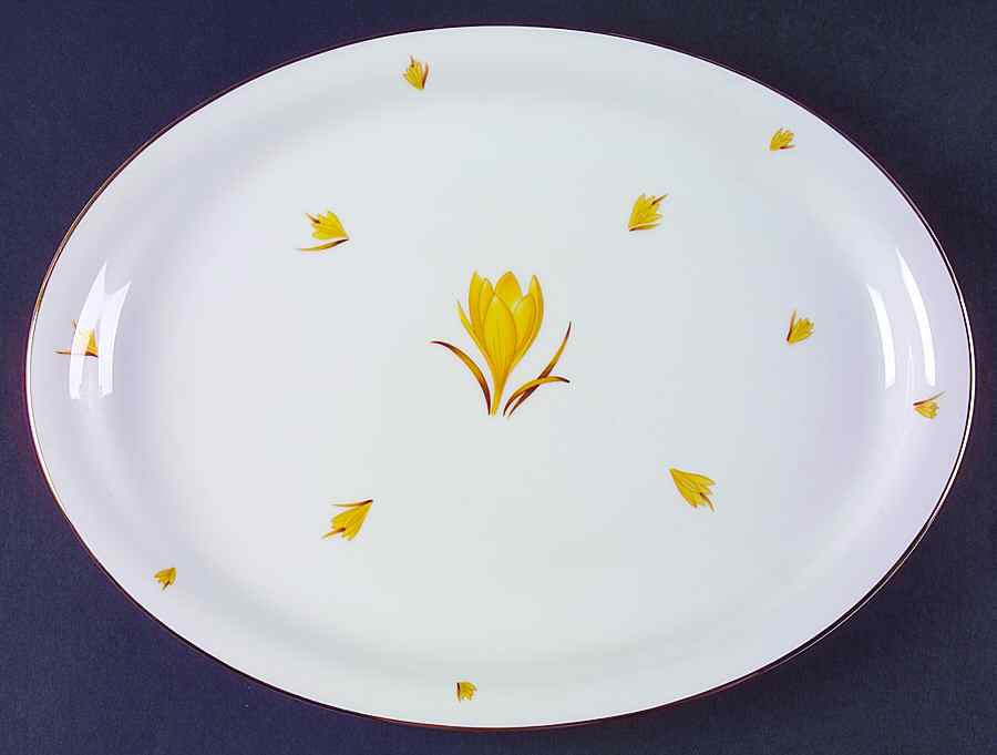 Golden Crocus 14" Oval Serving Platter by Easterling-1