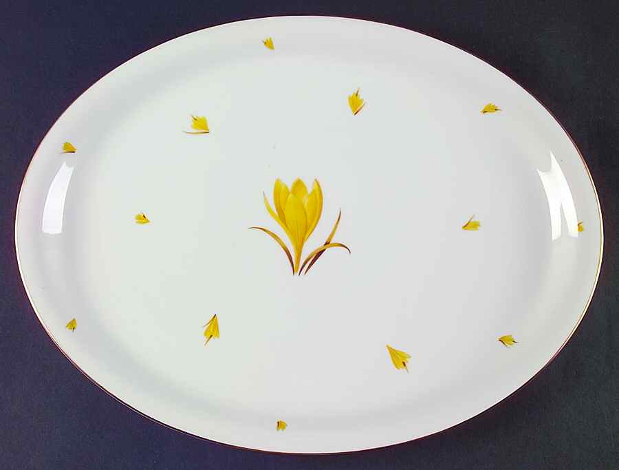 Golden Crocus 16" Oval Serving Platter by Easterling-1