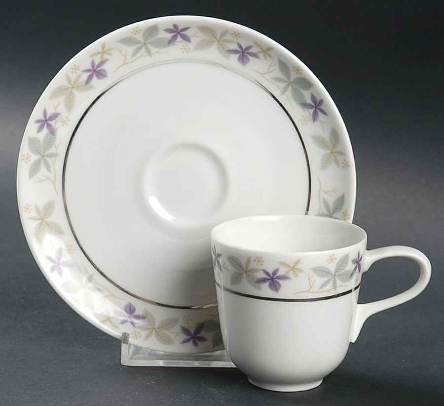 Laurette Flat Demitasse Cup & Saucer Set by Easterling-1
