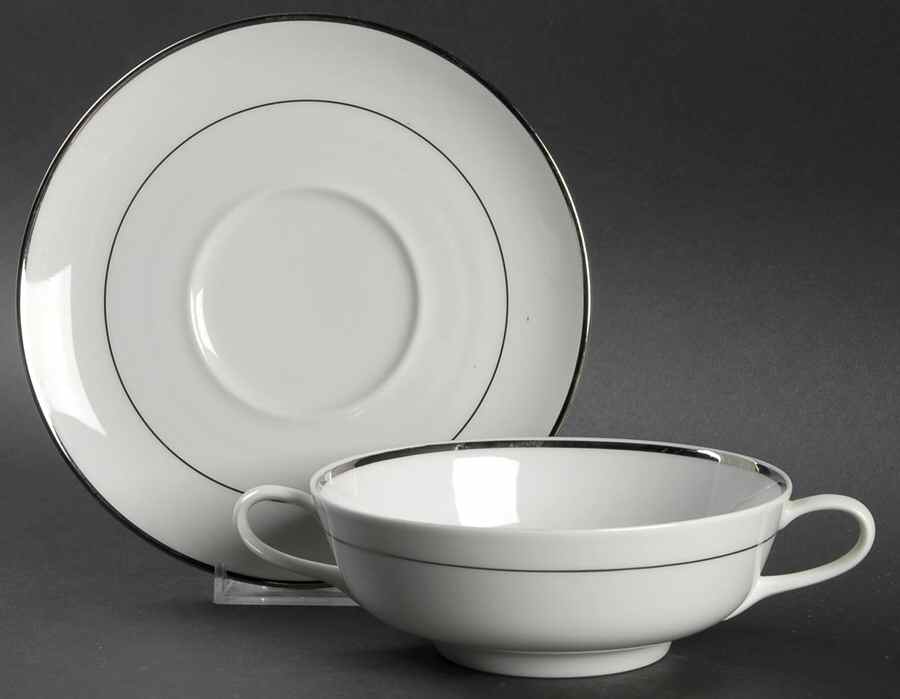 Lohengrin Flat Cream Soup Bowl & Saucer Set by Easterling-1