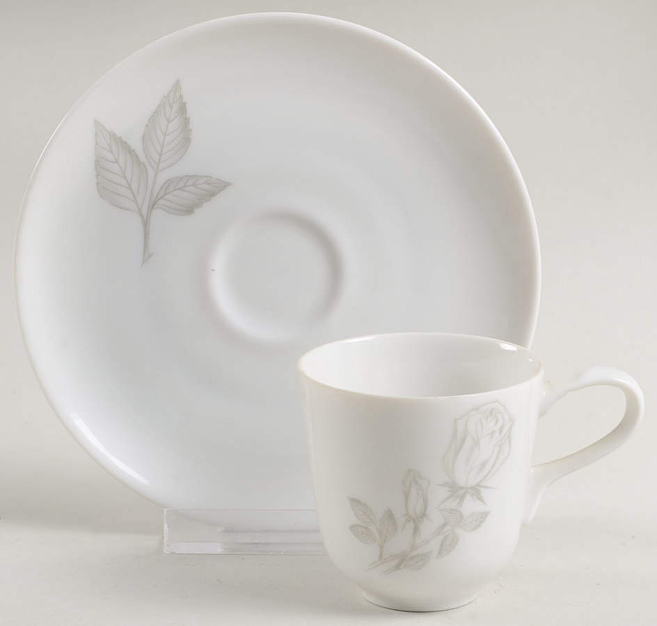 Regatta Rose Flat Demitasse Cup & Saucer Set by Easterling-1