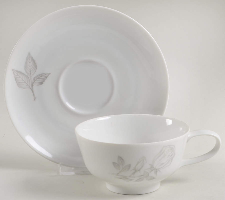 Regatta Rose Flat Cup & Saucer Set by Easterling-1
