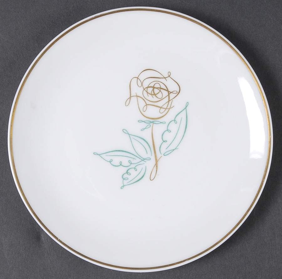 Rose of Gold Bread & Butter Plate by Easterling-1