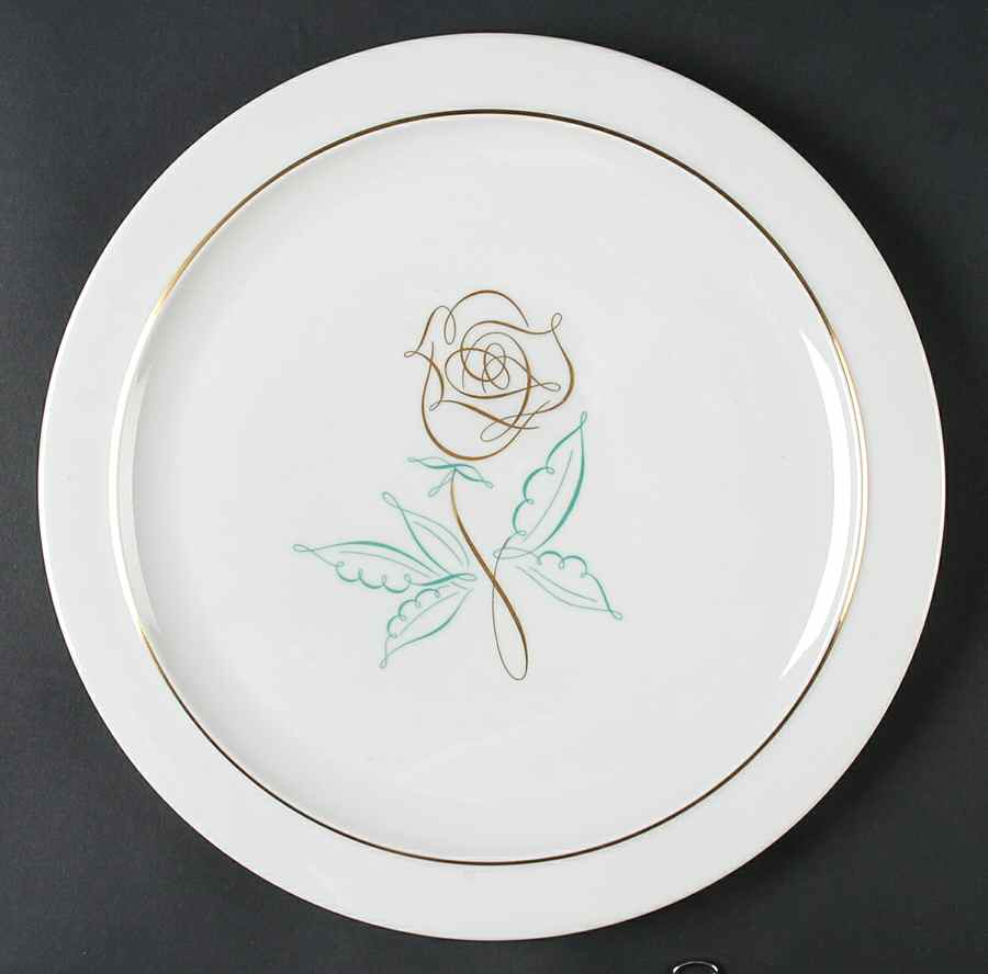 Spencerian Rose 12" Chop Plate (Round Platter) by Easterling-1