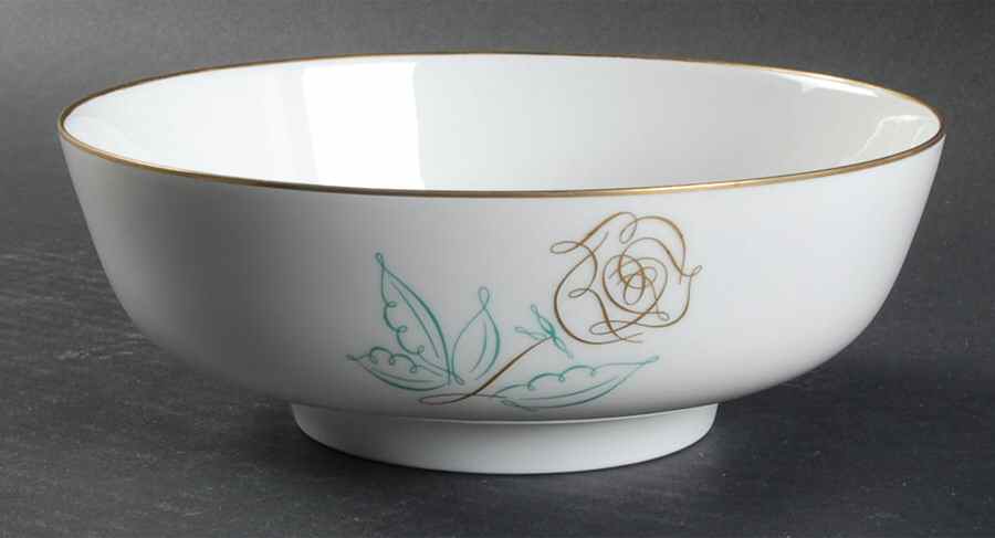 Spencerian Rose 7" Round Vegetable Bowl by Easterling-1