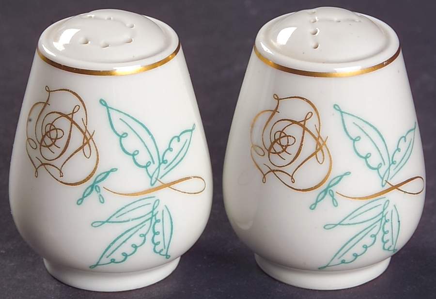 Spencerian Rose Salt & Pepper Set by Easterling-1