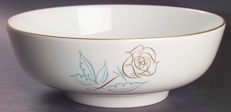Spencerian Rose 8" Round Vegetable Bowl by Easterling-1