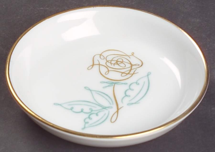 Spencerian Rose Butter Pat by Easterling-1