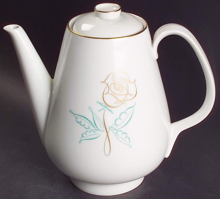 Spencerian Rose Coffee Pot & Lid by Easterling-1