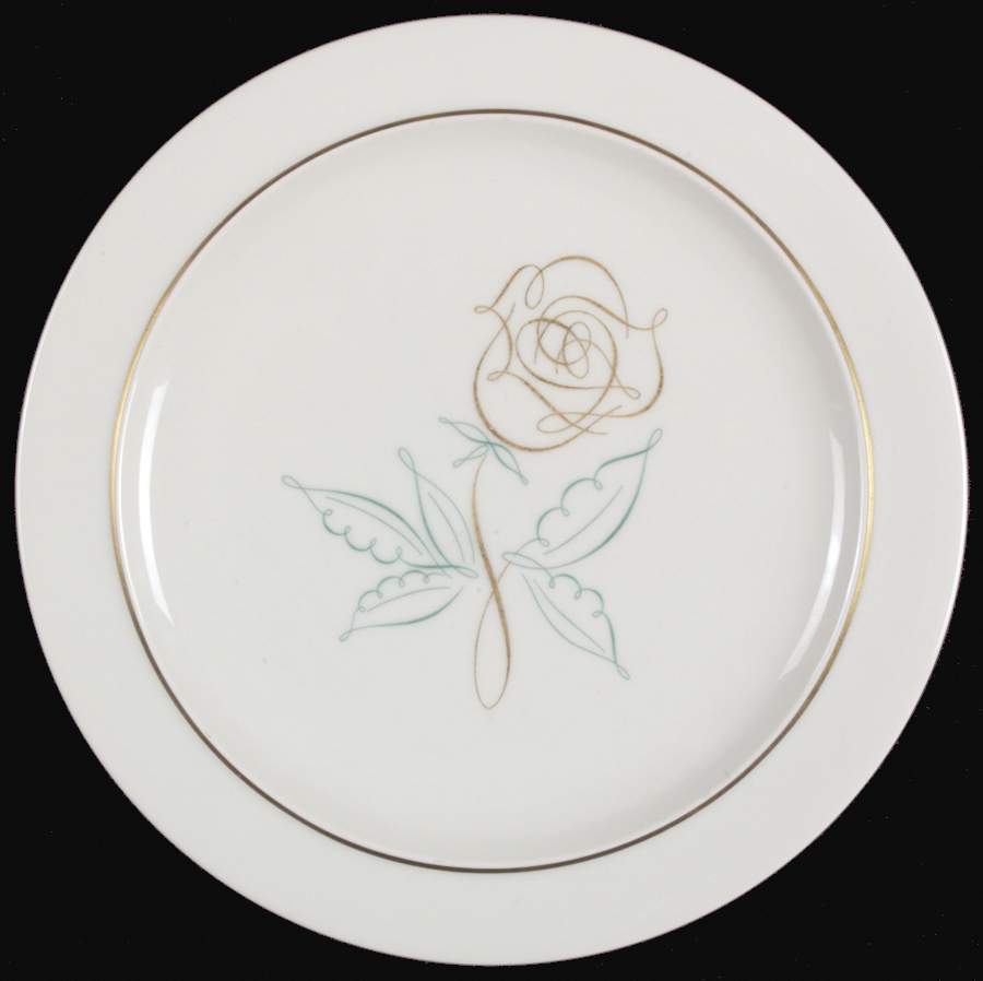 Spencerian Rose Dinner Plate by Easterling-1