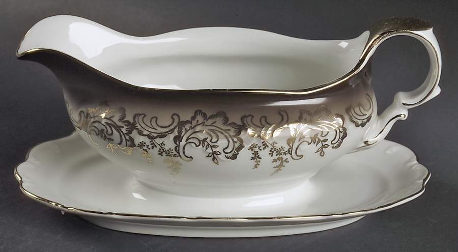 2786 Gravy Boat with Attached Underplate by Eberthal-1
