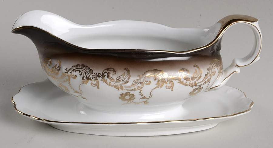 5261 Gravy Boat with Attached Underplate by Eberthal-1