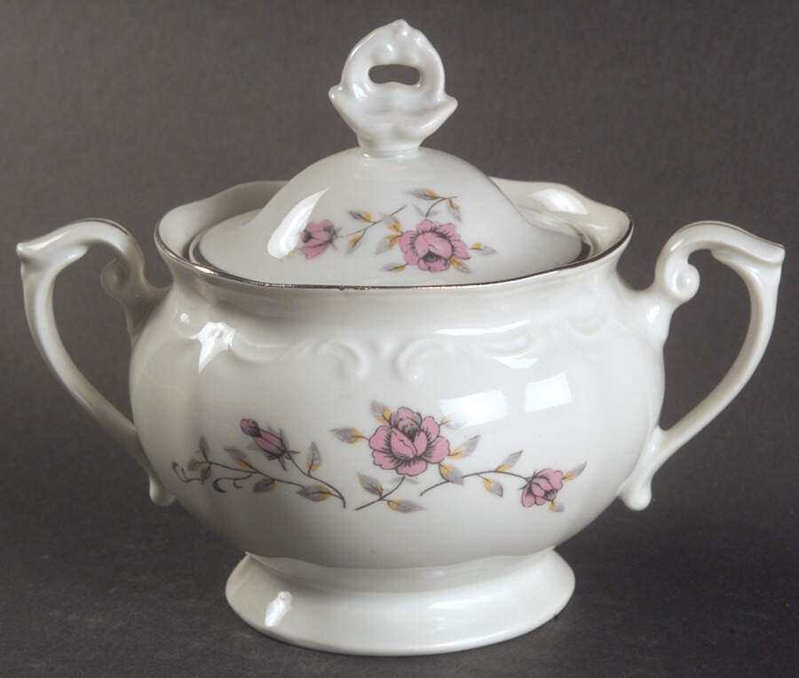 Christine Sugar Bowl & Lid by Embassy (Poland)-1