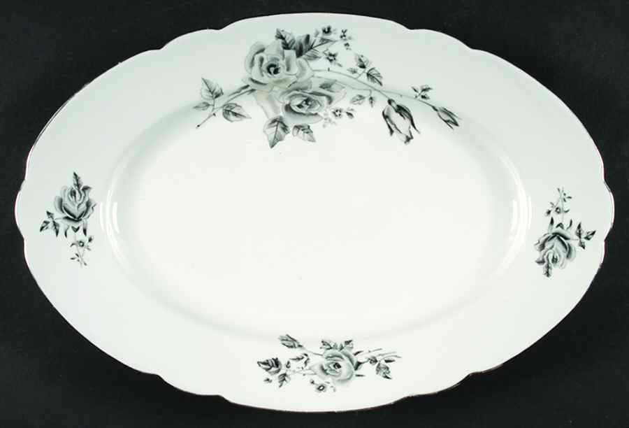 Rosalie 13" Oval Serving Platter by Embassy (Poland)-1