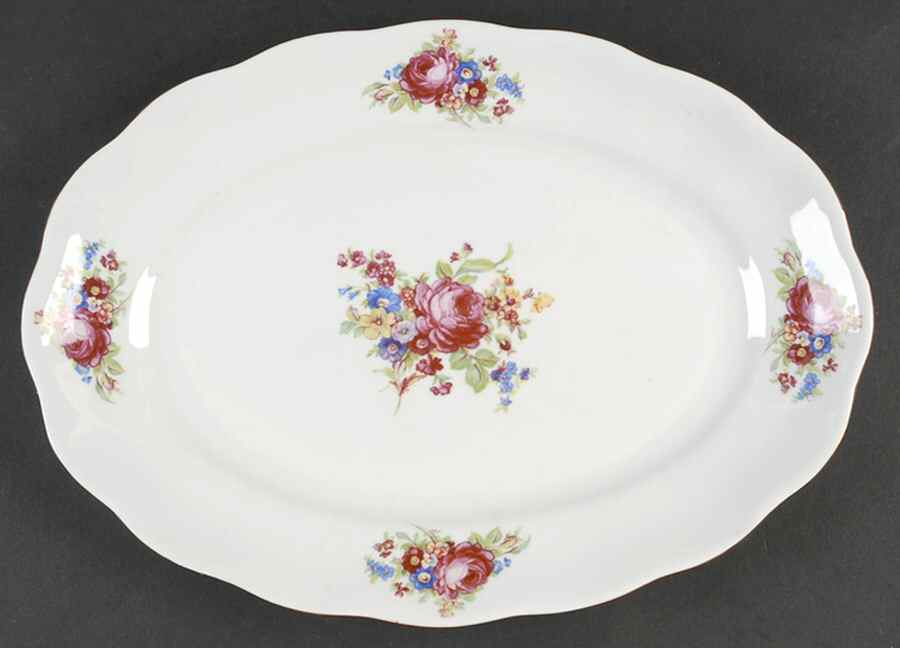 Sophia (Poland) 13" Oval Serving Platter by Embassy (Poland)-1