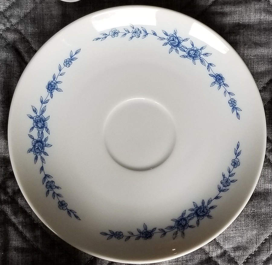 Blue Brocade Saucer by Elite Creation-1