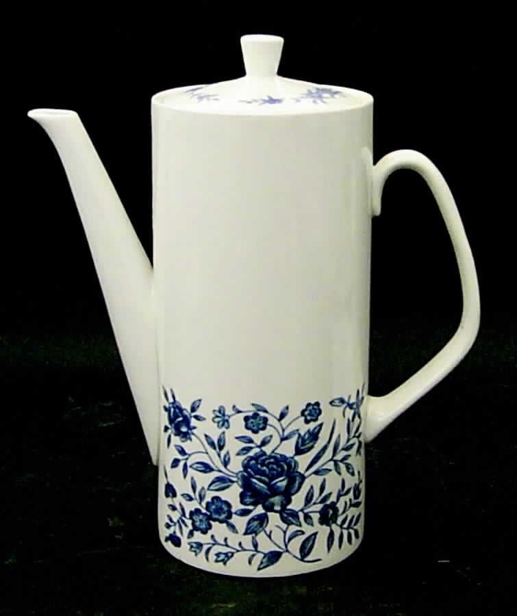 Blue Brocade Coffee Pot & Lid by Elite Creation-1