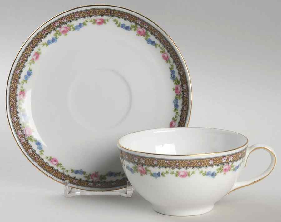 1092 Flat Cup & Saucer Set by Edelstein-1