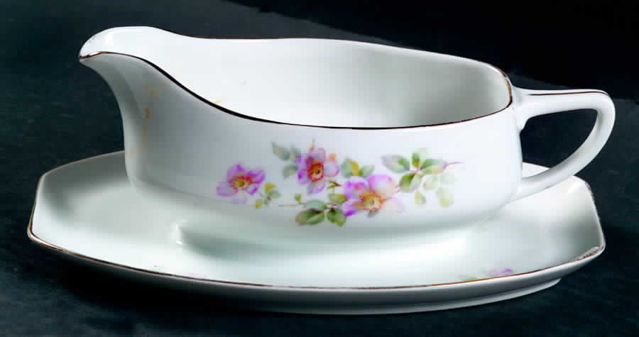 1239 Gravy Boat with Attached Underplate by Edelstein-1