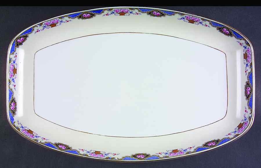 1262 (Verge, Cream Rim) 17" Oval Serving Platter by Edelstein-1