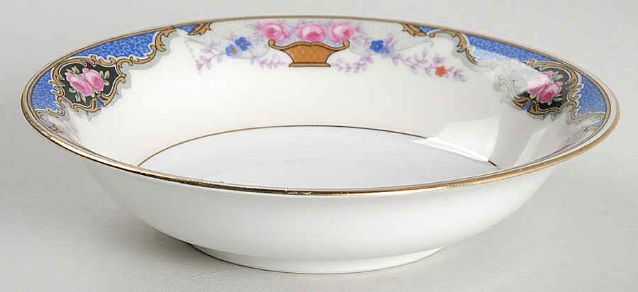 1262 (Verge, Cream Rim) Fruit/Dessert (Sauce) Bowl by Edelstein-1