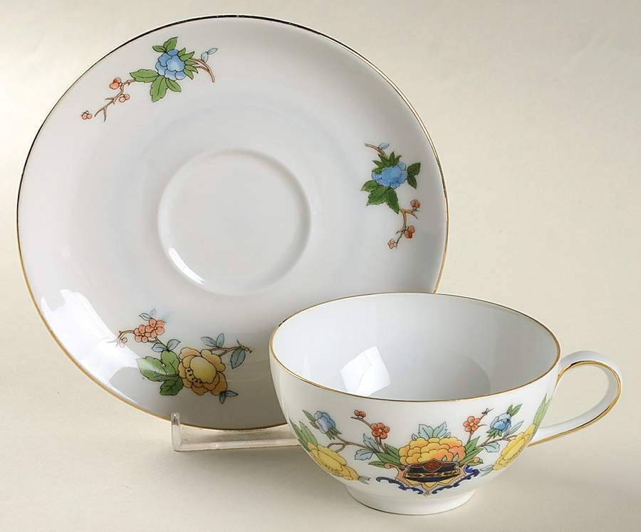 1374 Flat Cup & Saucer Set by Edelstein-1