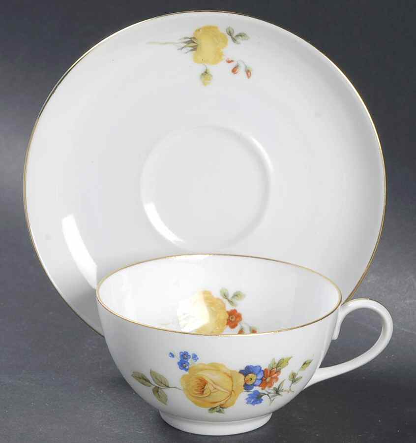 1389 Footed Cup & Saucer Set by Edelstein-1