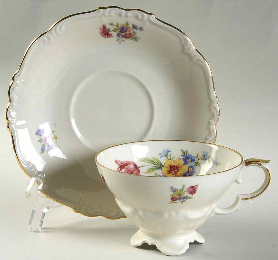 15387 Footed Cup & Saucer Set by Edelstein-1
