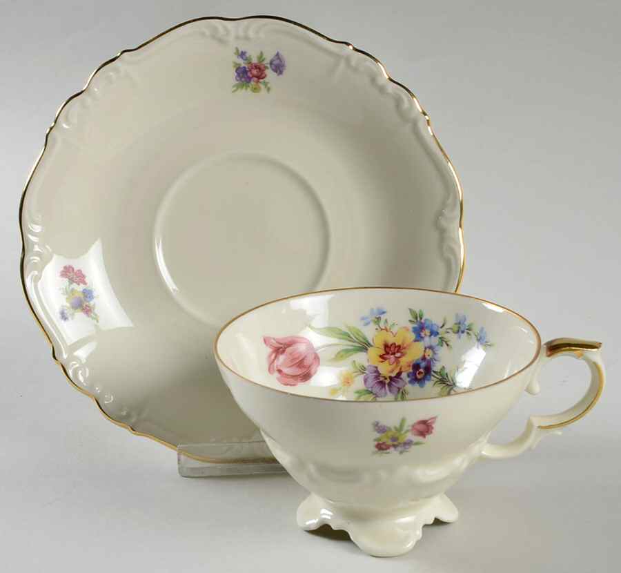 15387 Footed Cup & Saucer Set by Edelstein-1
