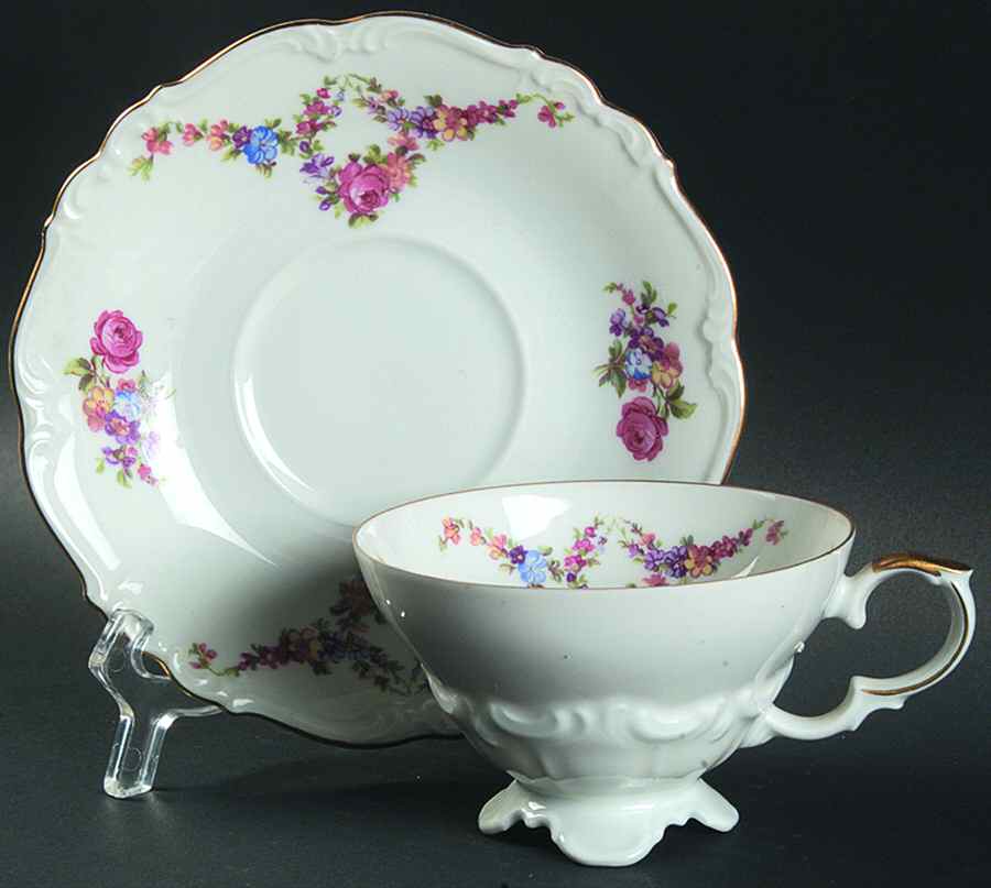 15620 Footed Cup & Saucer Set by Edelstein-1