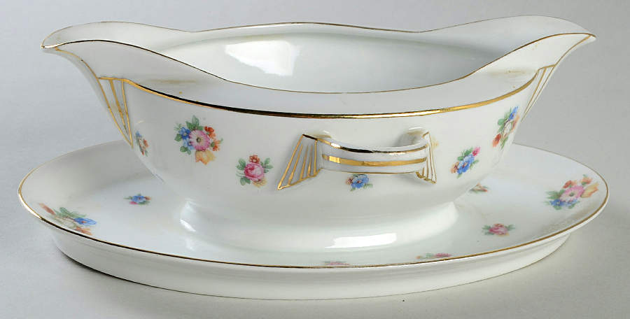 2870 (Smooth) Gravy Boat with Attached Underplate by Edelstein-1