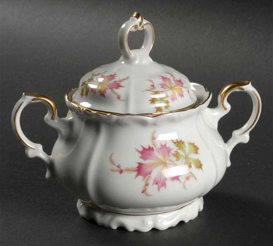 Autumn Leaves Sugar Bowl & Lid by Edelstein-1