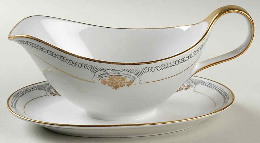 Belford Gravy Boat with Attached Underplate by Edelstein-1