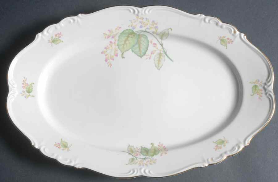 Blue Poplar 13" Oval Serving Platter by Edelstein-1