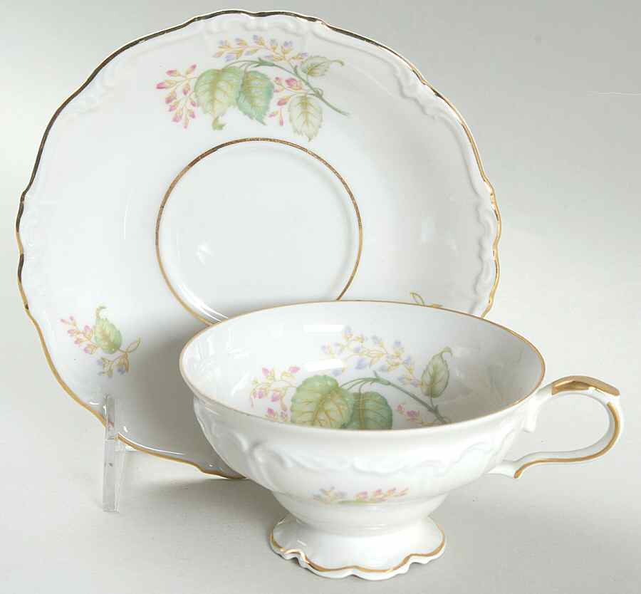 Blue Poplar Footed Cup & Saucer Set by Edelstein-1