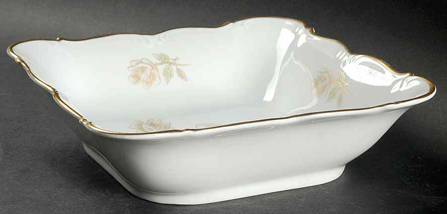 Bridal Rose 8" Square Vegetable Bowl by Edelstein-1