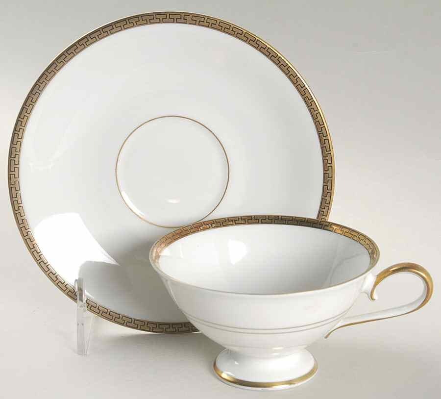 Cambridge Footed Cup & Saucer Set by Edelstein-1