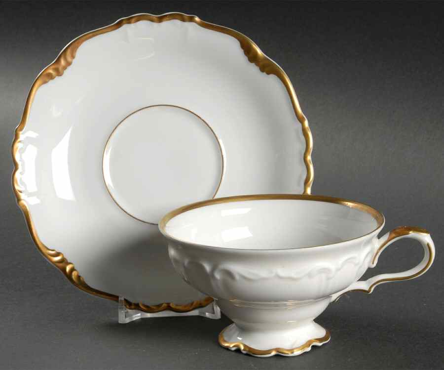 Canterbury Footed Cup & Saucer Set by Edelstein-1