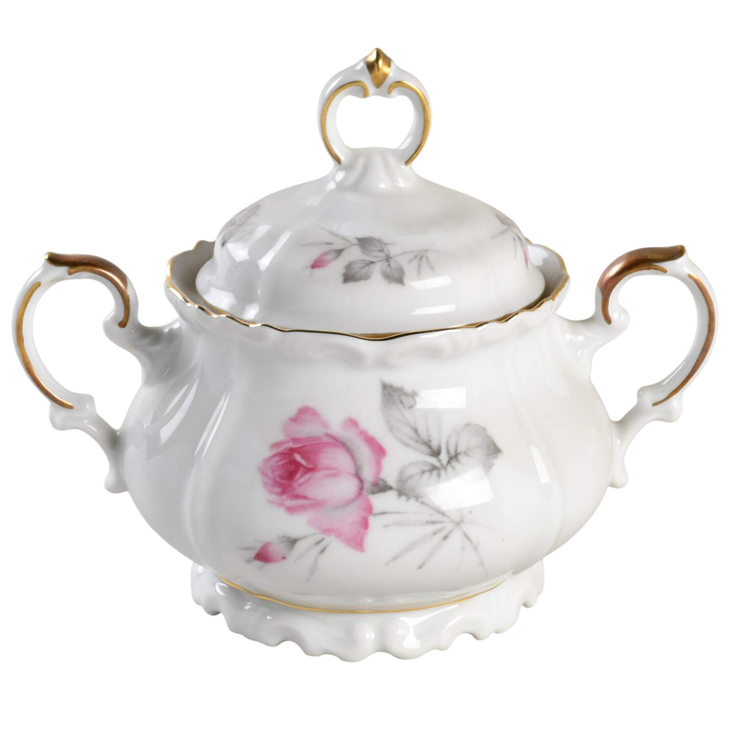 Chateau Rose Sugar Bowl & Lid by Edelstein-1