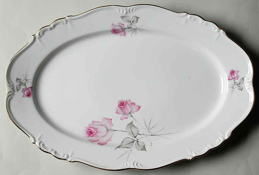 Chateau Rose 15" Oval Serving Platter by Edelstein-1