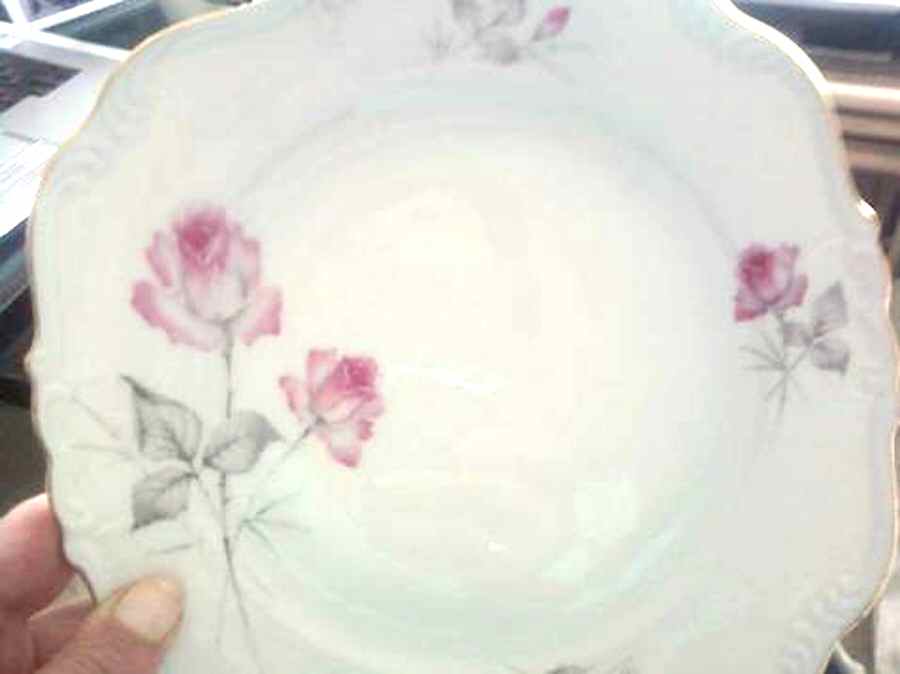 Chateau Rose Square Salad Plate by Edelstein-1