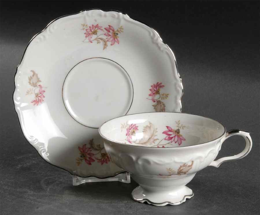 Clinton Footed Cup & Saucer Set by Edelstein-1