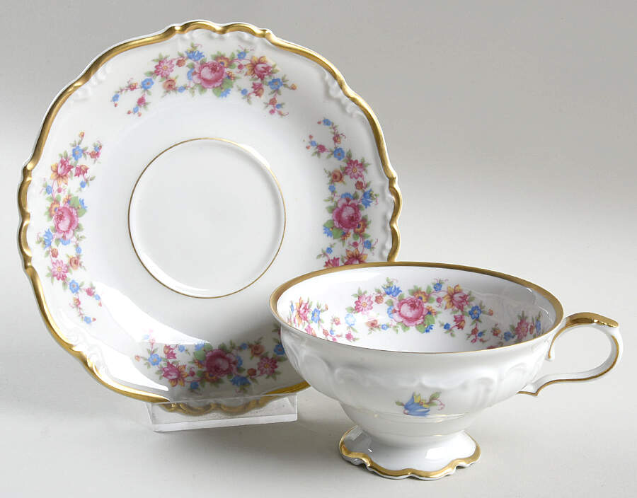 Cordelia Footed Cup & Saucer Set by Edelstein-1