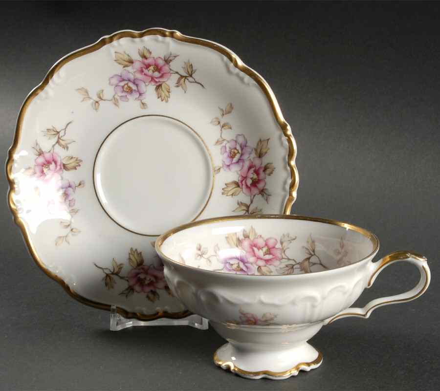 Delphine Footed Cup & Saucer Set by Edelstein-1