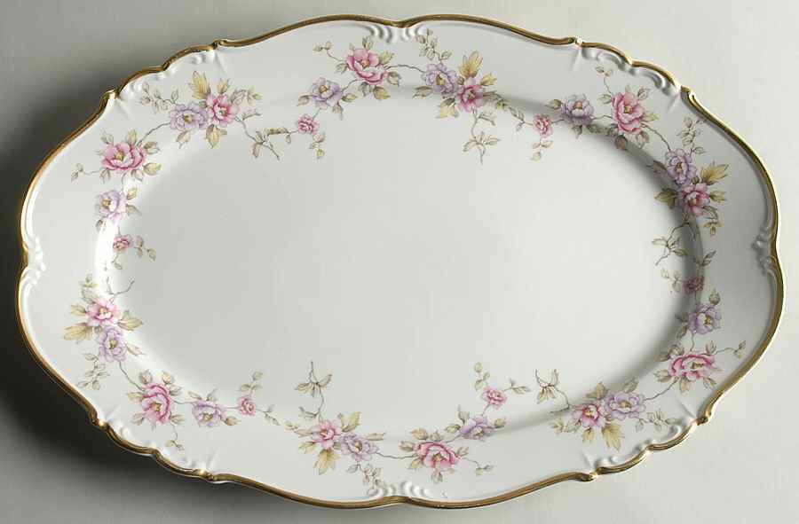 Delphine 17" Oval Serving Platter by Edelstein-1