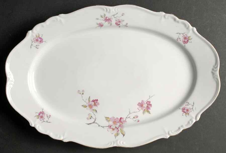 Dinah 15" Oval Serving Platter by Edelstein-1