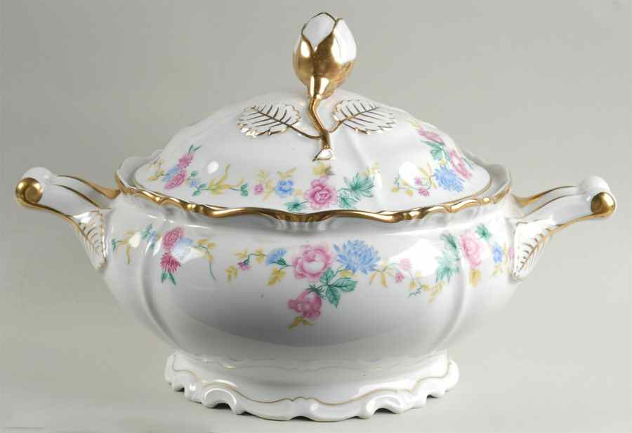 Dresden Garland Round Covered Vegetable by Edelstein-1